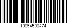 Código de barras (EAN, GTIN, SKU, ISBN): '19954500474'