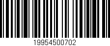 Código de barras (EAN, GTIN, SKU, ISBN): '19954500702'