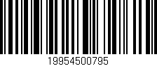 Código de barras (EAN, GTIN, SKU, ISBN): '19954500795'