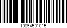 Código de barras (EAN, GTIN, SKU, ISBN): '19954501815'