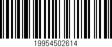 Código de barras (EAN, GTIN, SKU, ISBN): '19954502614'