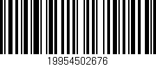 Código de barras (EAN, GTIN, SKU, ISBN): '19954502676'