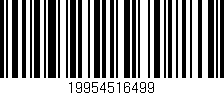 Código de barras (EAN, GTIN, SKU, ISBN): '19954516499'