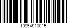 Código de barras (EAN, GTIN, SKU, ISBN): '19954910815'
