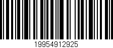 Código de barras (EAN, GTIN, SKU, ISBN): '19954912925'