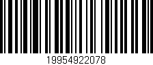 Código de barras (EAN, GTIN, SKU, ISBN): '19954922078'