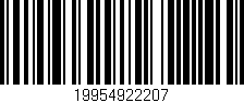 Código de barras (EAN, GTIN, SKU, ISBN): '19954922207'
