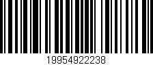 Código de barras (EAN, GTIN, SKU, ISBN): '19954922238'