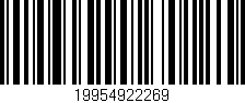 Código de barras (EAN, GTIN, SKU, ISBN): '19954922269'