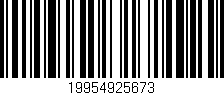 Código de barras (EAN, GTIN, SKU, ISBN): '19954925673'