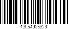 Código de barras (EAN, GTIN, SKU, ISBN): '19954925826'