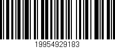 Código de barras (EAN, GTIN, SKU, ISBN): '19954929183'