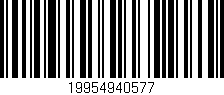 Código de barras (EAN, GTIN, SKU, ISBN): '19954940577'
