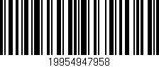 Código de barras (EAN, GTIN, SKU, ISBN): '19954947958'