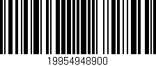Código de barras (EAN, GTIN, SKU, ISBN): '19954948900'