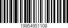 Código de barras (EAN, GTIN, SKU, ISBN): '19954951108'