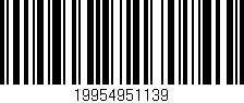 Código de barras (EAN, GTIN, SKU, ISBN): '19954951139'