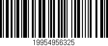 Código de barras (EAN, GTIN, SKU, ISBN): '19954956325'
