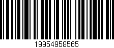 Código de barras (EAN, GTIN, SKU, ISBN): '19954958565'