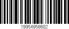 Código de barras (EAN, GTIN, SKU, ISBN): '19954958602'