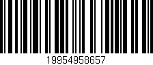 Código de barras (EAN, GTIN, SKU, ISBN): '19954958657'
