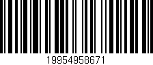 Código de barras (EAN, GTIN, SKU, ISBN): '19954958671'