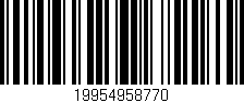 Código de barras (EAN, GTIN, SKU, ISBN): '19954958770'