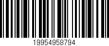 Código de barras (EAN, GTIN, SKU, ISBN): '19954958794'