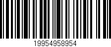 Código de barras (EAN, GTIN, SKU, ISBN): '19954958954'