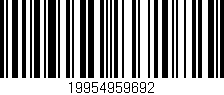 Código de barras (EAN, GTIN, SKU, ISBN): '19954959692'