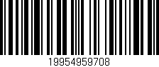 Código de barras (EAN, GTIN, SKU, ISBN): '19954959708'