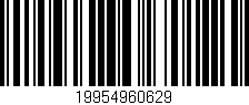 Código de barras (EAN, GTIN, SKU, ISBN): '19954960629'