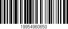 Código de barras (EAN, GTIN, SKU, ISBN): '19954960650'
