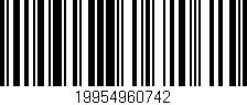 Código de barras (EAN, GTIN, SKU, ISBN): '19954960742'