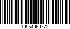 Código de barras (EAN, GTIN, SKU, ISBN): '19954960773'