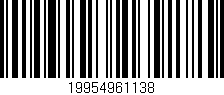 Código de barras (EAN, GTIN, SKU, ISBN): '19954961138'
