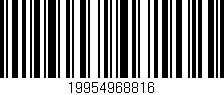 Código de barras (EAN, GTIN, SKU, ISBN): '19954968816'