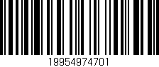 Código de barras (EAN, GTIN, SKU, ISBN): '19954974701'