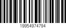 Código de barras (EAN, GTIN, SKU, ISBN): '19954974794'