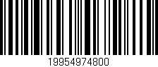 Código de barras (EAN, GTIN, SKU, ISBN): '19954974800'