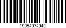 Código de barras (EAN, GTIN, SKU, ISBN): '19954974848'