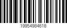 Código de barras (EAN, GTIN, SKU, ISBN): '19954984618'