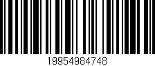 Código de barras (EAN, GTIN, SKU, ISBN): '19954984748'