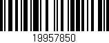 Código de barras (EAN, GTIN, SKU, ISBN): '19957850'