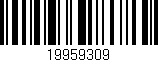 Código de barras (EAN, GTIN, SKU, ISBN): '19959309'