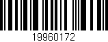 Código de barras (EAN, GTIN, SKU, ISBN): '19960172'