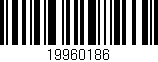 Código de barras (EAN, GTIN, SKU, ISBN): '19960186'