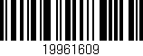 Código de barras (EAN, GTIN, SKU, ISBN): '19961609'