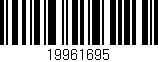 Código de barras (EAN, GTIN, SKU, ISBN): '19961695'