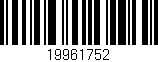 Código de barras (EAN, GTIN, SKU, ISBN): '19961752'